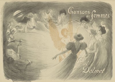 Cover from the Book Chansons de femmes, 1897 by Théophile Alexandre Steinlen